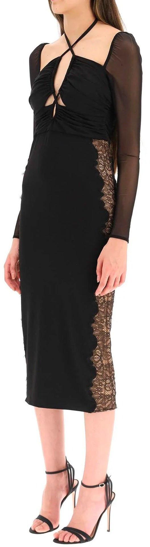  셀프 포트레이트 롱 원피스 SS22113BLACK - SELF PORTRAIT