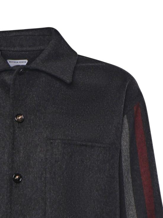25FW 보테가베네타 긴팔 셔츠 830104 V5OT01319 DARK GREY BLACK LAVA - BOTTEGA VENETA