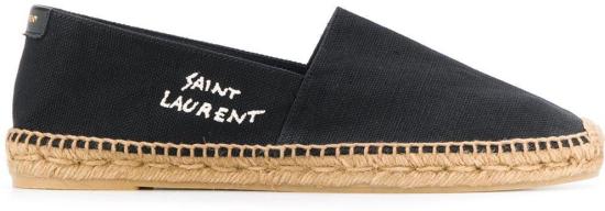  생로랑 캔버스 자수 에스파드리유 6059511P2101000 BLACK