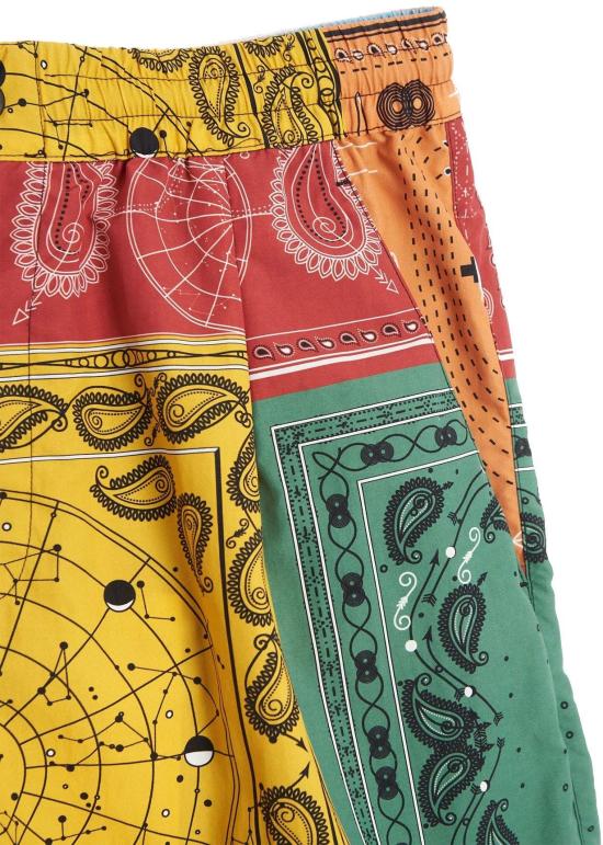  마르셀로 불론 숏팬츠 CMCB074S22FAB0012518 YELLOW - MARCELO BURLON