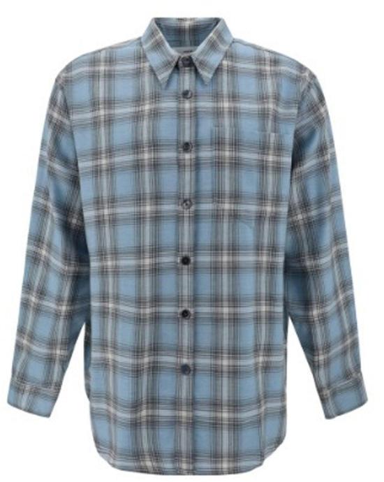  아미 긴팔 셔츠 HJK228VI0010445 BLUE