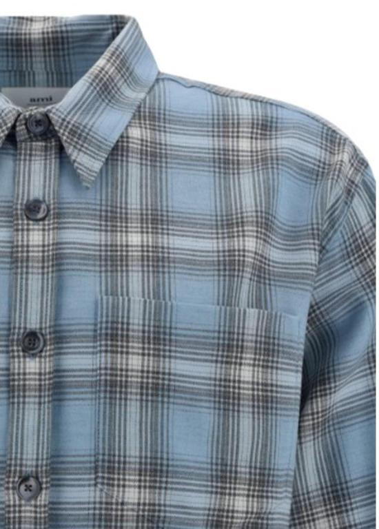  아미 긴팔 셔츠 HJK228VI0010445 BLUE - AMI