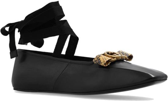  구찌 인터로킹 G 발레 플랫 726052AABEZ1244 BLACK - GUCCI