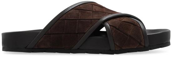  보테가베네타 인트레치아토 스웨이드 샌들 786883V3QE02113 BROWN
