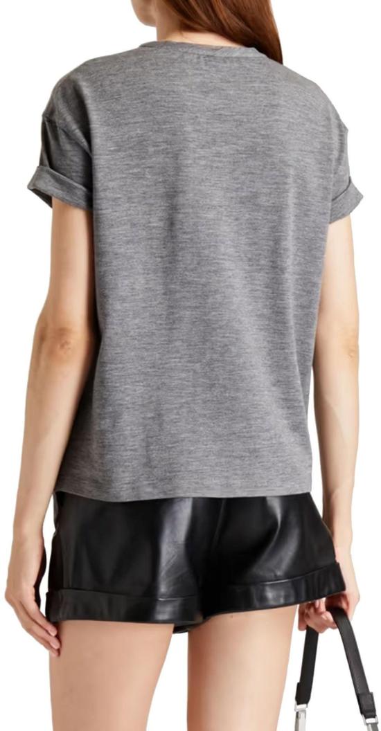  브루넬로 쿠치넬리 반팔 티셔츠 MOR25HY700TOR25C062 GREY - BRUNELLO CUCINELLI