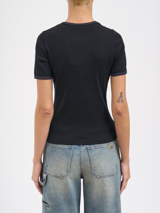 25FW 쿠레쥬 반팔 티셔츠 M125JTS017JS0203B175 Black - COURREGES