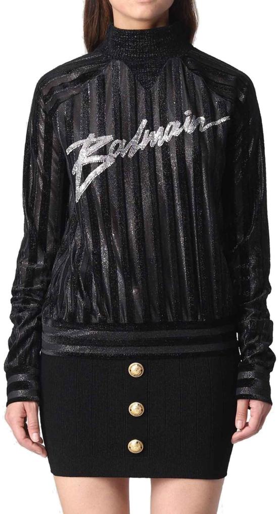 24FW 발망 터틀넥 BF1KF05348JGEAC BLACK - BALMAIN