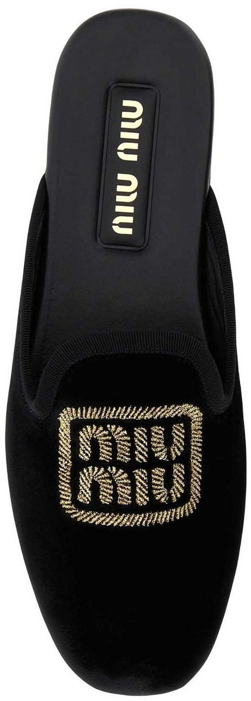  미우미우 뮬/슬리퍼 5S104EF005068F0002 BLACK - MIU MIU