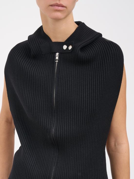 25FW 쿠레쥬 스웨터 M325MCP015FI00369999 Black - COURREGES