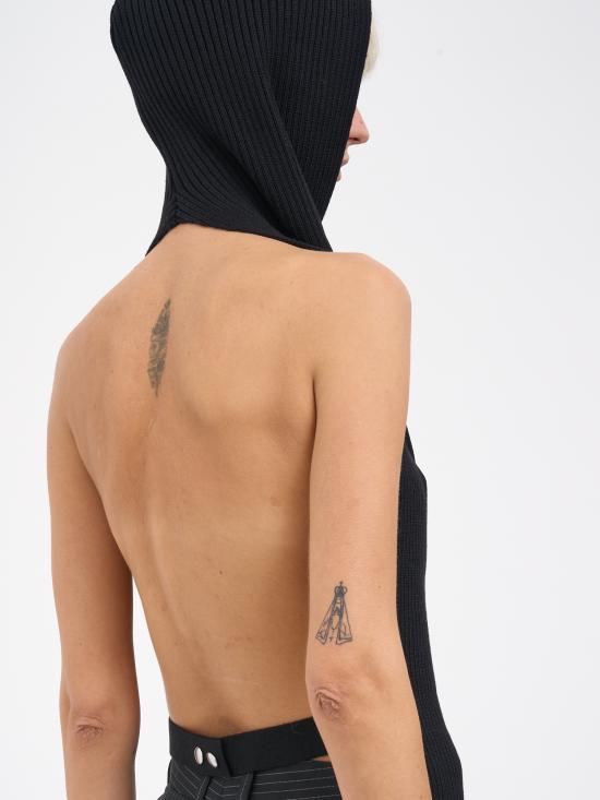 25FW 쿠레쥬 스웨터 M325MCP015FI00369999 Black - COURREGES