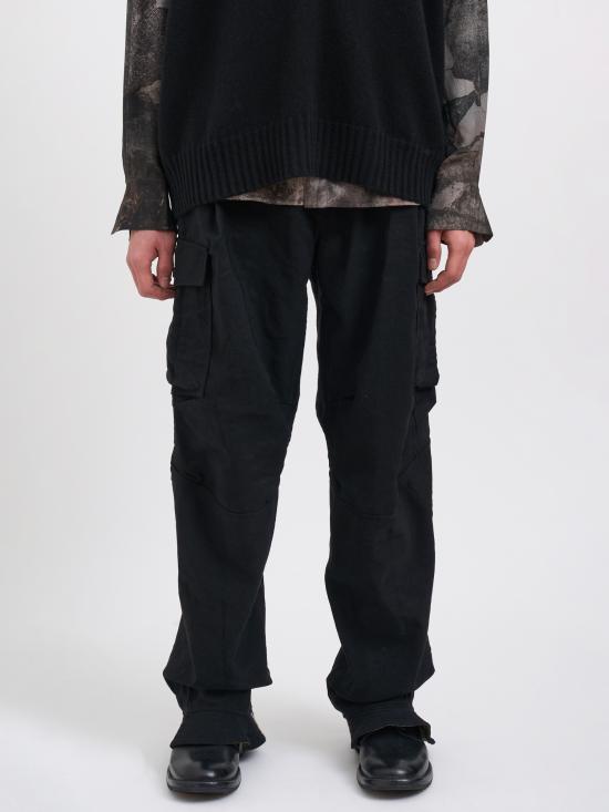 25FW 지기 첸 스트레이트 팬츠 M0M253055604 Black - ZIGGY CHEN