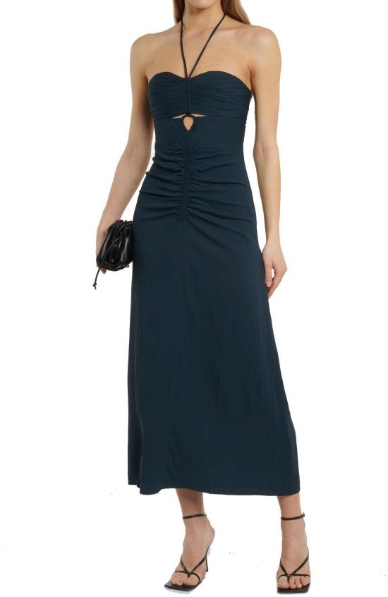  셀프 포트레이트 롱 원피스 SS22024CSLATE GREY - SELF PORTRAIT