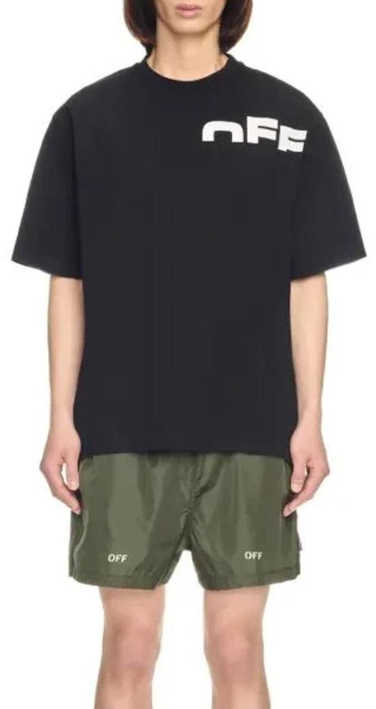 25FW 오프화이트 반팔 티셔츠 44MAA120G5J0071001 BLACK - OFF WHITE