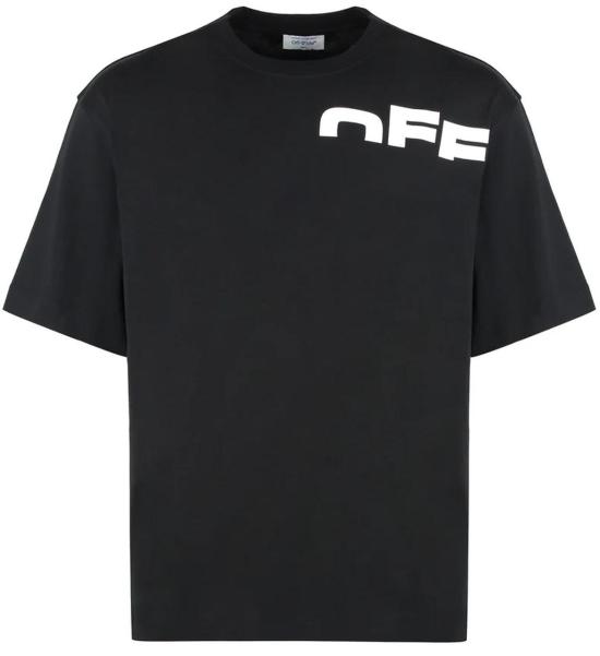 25FW 오프화이트 반팔 티셔츠 44MAA120G5J0071001 BLACK