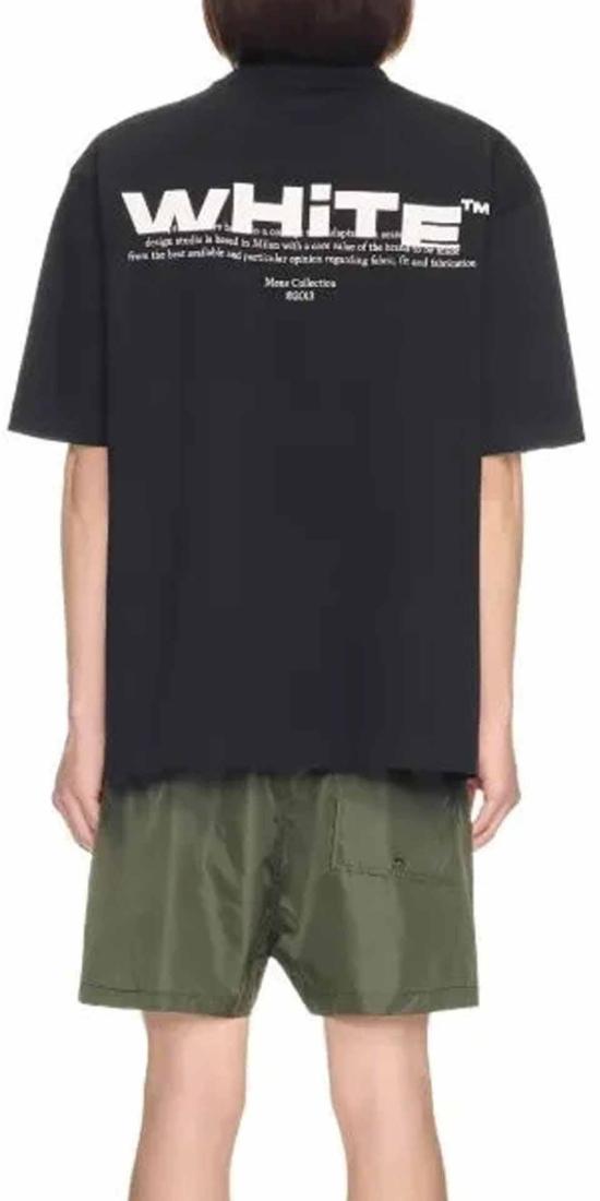 25FW 오프화이트 반팔 티셔츠 44MAA120G5J0071001 BLACK - OFF WHITE