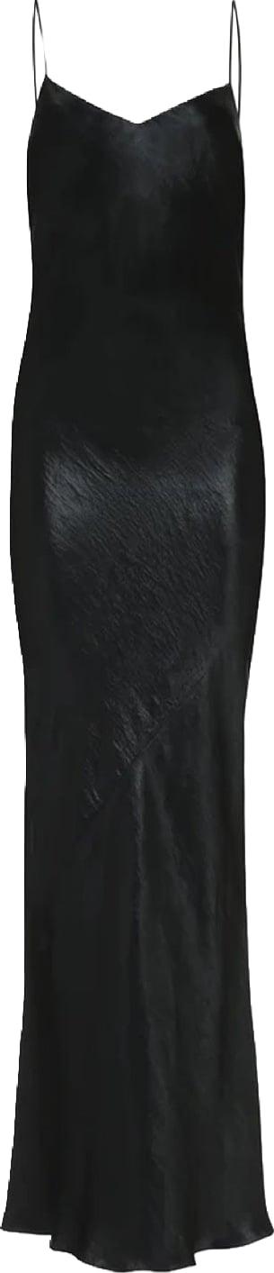  생로랑 롱 원피스 757792Y6H201000 BLACK