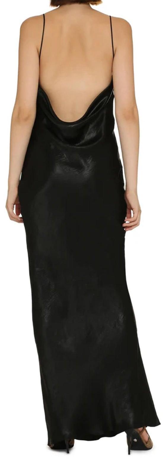  생로랑 롱 원피스 757792Y6H201000 BLACK - SAINT LAURENT