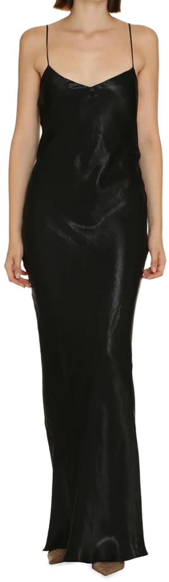  생로랑 롱 원피스 757792Y6H201000 BLACK - SAINT LAURENT
