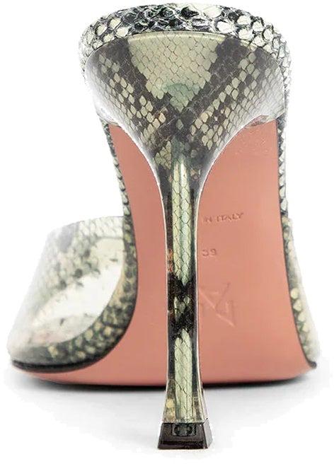  아미나 무아디 힐/펌프스 ALEXAGLASSSLIPPERSNAKE GREEN - AMINA MUADDI