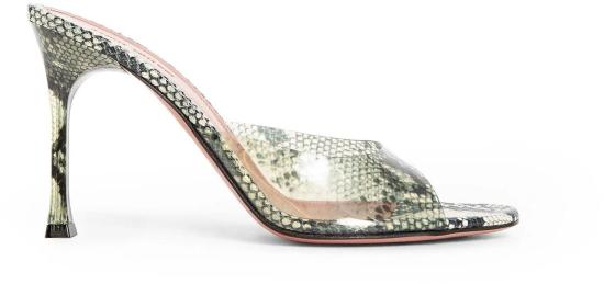  아미나 무아디 힐/펌프스 ALEXAGLASSSLIPPERSNAKE GREEN