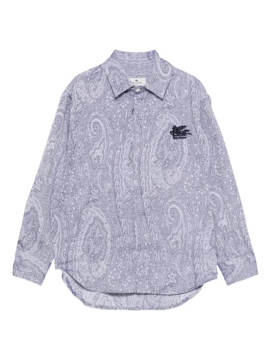 25FW [키즈] 에트로 셔츠 GX5P10 P0472 651 Clear Blue