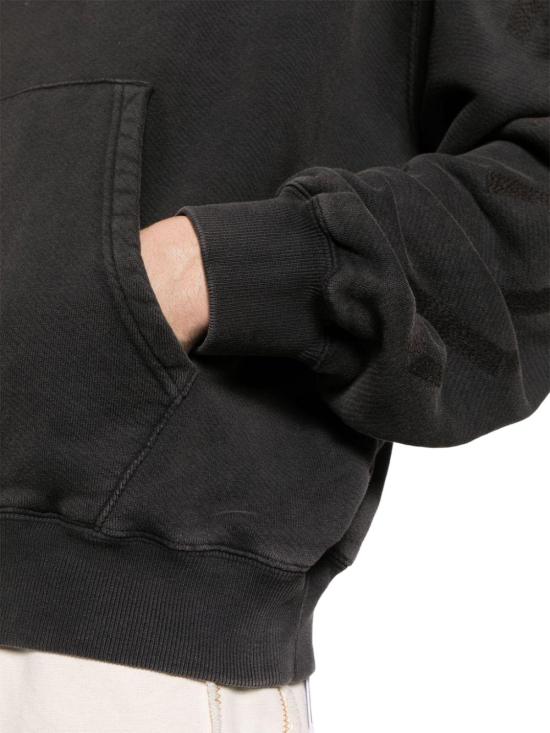  오프화이트 마태 후드 티셔츠셔츠 OMBB118C99FLE0021077 BLACK - OFF WHITE