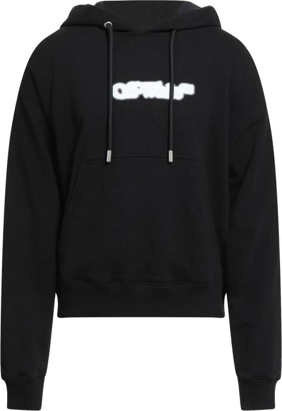 25FW 오프화이트 후드 티셔츠 44MBB085G5F00B1001 BLACK