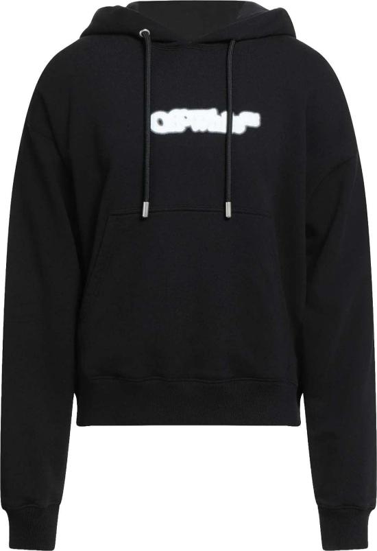 25FW 오프화이트 후드 티셔츠 44MBB085G5F00B1001 BLACK