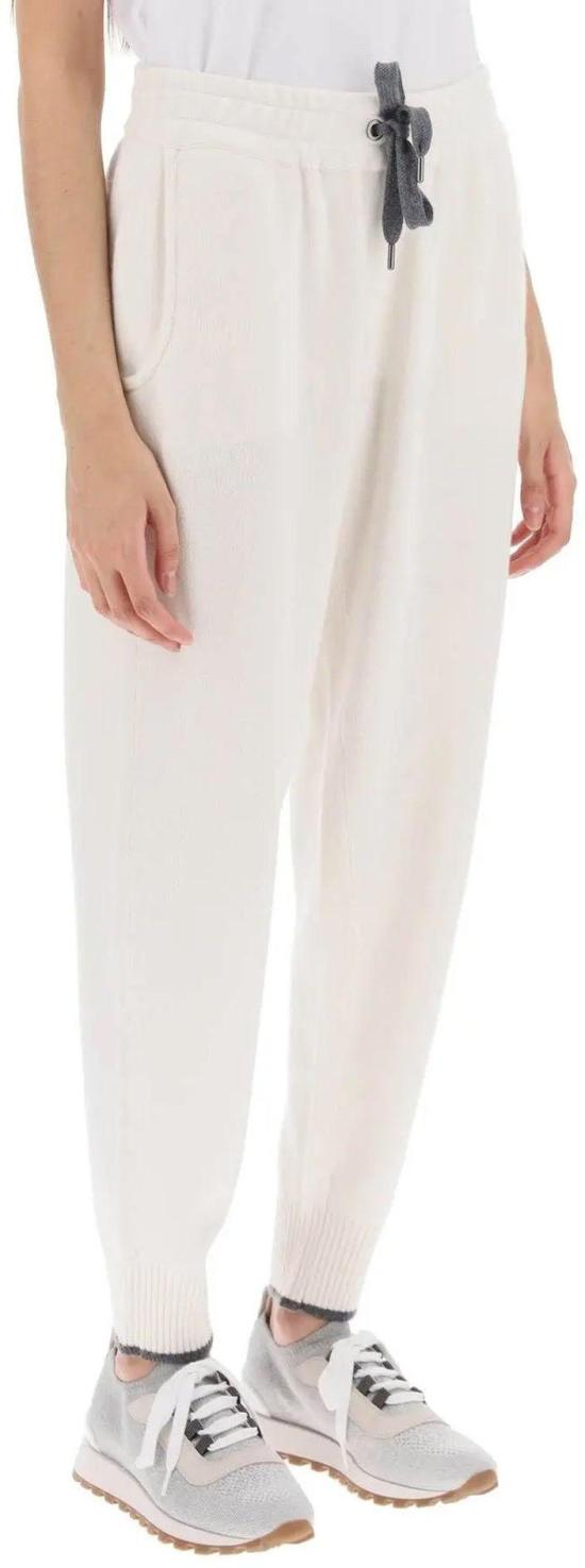  브루넬로 쿠치넬리 트레이닝/조거 팬츠 M12718189C159 WHITE - BRUNELLO CUCINELLI