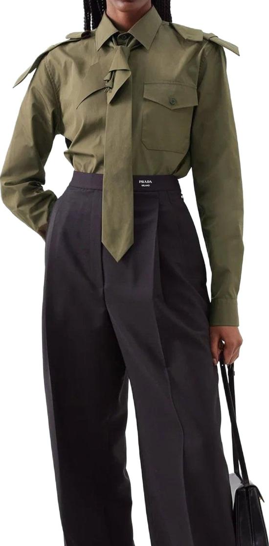  프라다 긴팔 셔츠 P479GR127VF0334 GREEN - PRADA