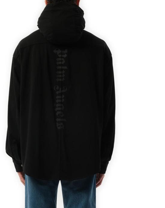  팜앤젤스 긴팔 셔츠 PMES021F24FAB0011010 BLACK - PALM ANGELS