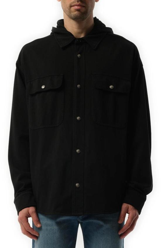  팜앤젤스 긴팔 셔츠 PMES021F24FAB0011010 BLACK - PALM ANGELS