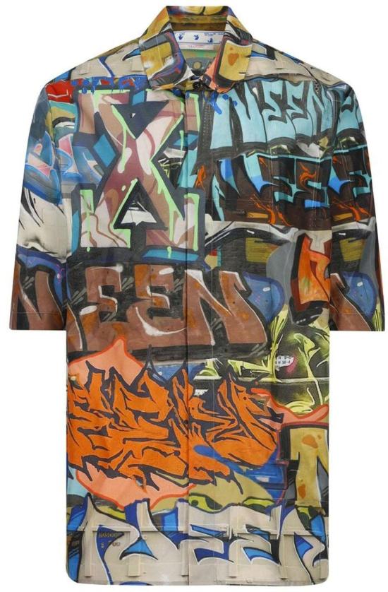  오프화이트 셔츠 OMGA216S22FAB0018400 BLACK