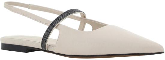  브루넬로 쿠치넬리 플랫 슈즈 MZNAC2500C8905 WHITE - BRUNELLO CUCINELLI