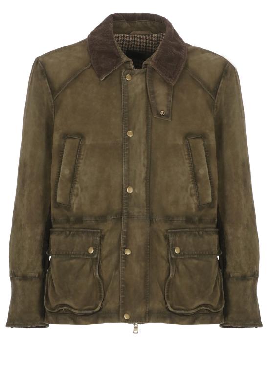 25FW 더 잭 레더스 가죽 자켓 BALM BURS651 Green