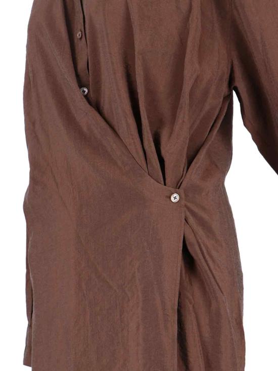 25FW 르메르 스트레이트 칼라 트위스트 드레스 DR1092 LF1308 BR402 Brown - LEMAIRE