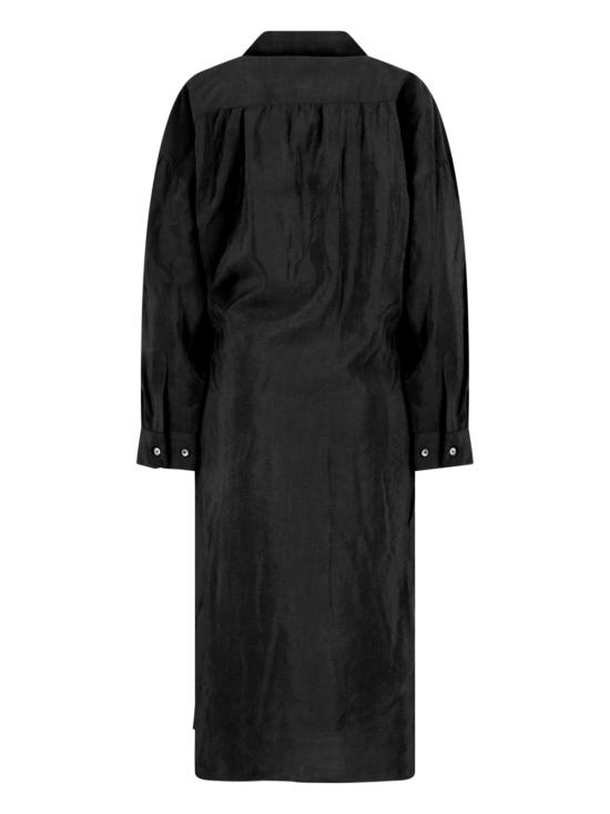 25FW 르메르 스트레이트 칼라 트위스트 드레스 DR1092 LF1308 BK999 Black - LEMAIRE