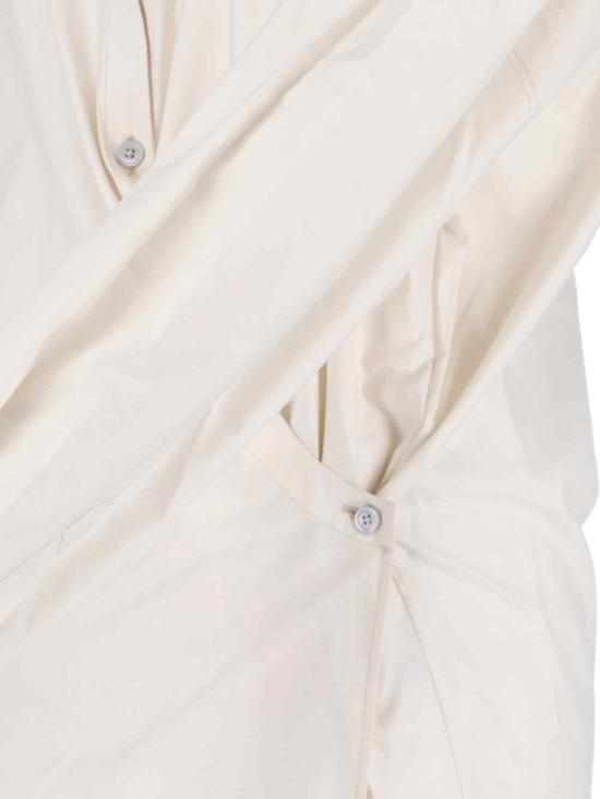 25FW 르메르 스트레이트 칼라 트위스트 셔츠 SH1141 LF1500 WH048 White - LEMAIRE