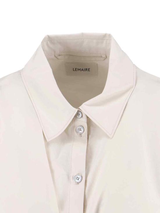 25FW 르메르 스트레이트 칼라 트위스트 셔츠 SH1141 LF1500 WH048 White - LEMAIRE