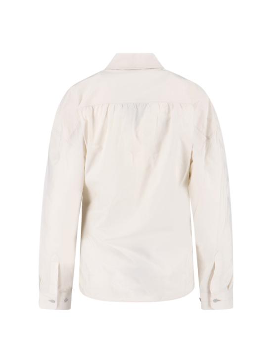 25FW 르메르 스트레이트 칼라 트위스트 셔츠 SH1141 LF1500 WH048 White - LEMAIRE