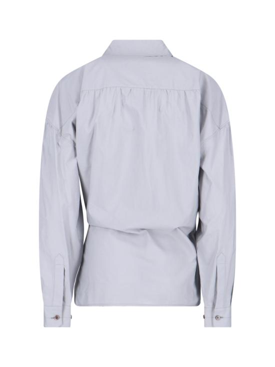 25FW 르메르 스트레이트 칼라 트위스트 셔츠 SH1141 LF1500 BG219 Grey - LEMAIRE