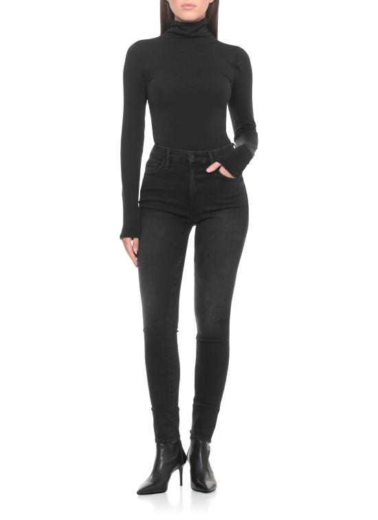 25FW 마더 데님 팬츠 1221 1611 HIGH WAISTED LOOKERSPF Black - MOTHER