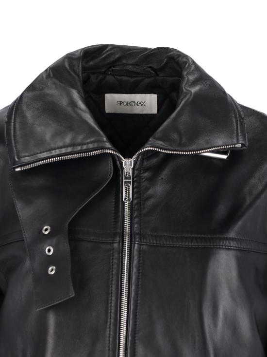 26SS 스포트막스 가죽 자켓 2612441021600 002 Black - SPORTMAX