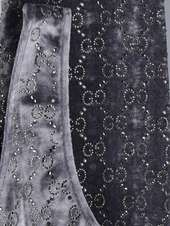 25FW 구찌 GG 크리스탈 엠브로이드 점프수트 850293 XUANS1037 GREY - GUCCI