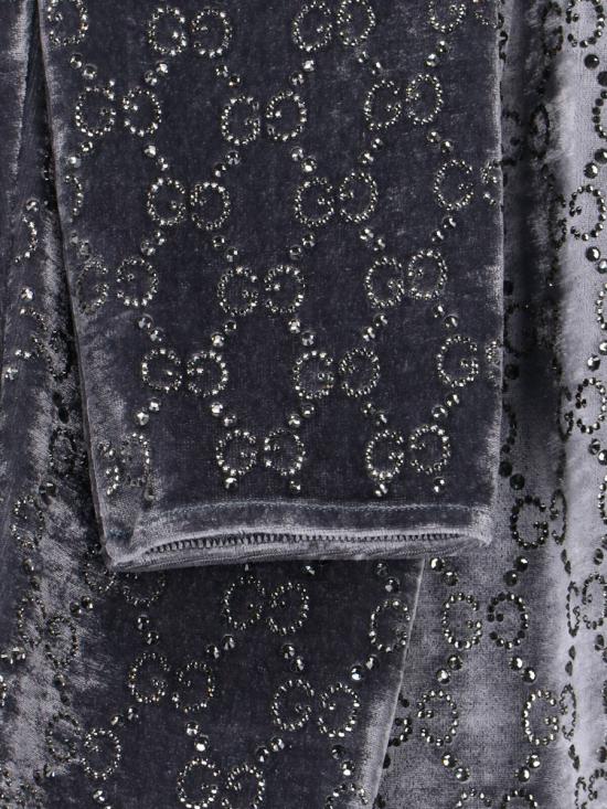 25FW 구찌 GG 크리스탈 엠브로이드 점프수트 850293 XUANS1037 GREY - GUCCI