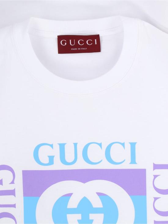 25FW 구찌 프린티드 코튼 반팔 티셔츠 837959 XJHG99081 WHITE - GUCCI