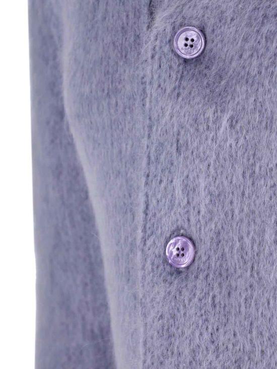 25FW 구찌 브러시드 울 모헤어 가디건 849729 XKE7O4139 Purple - GUCCI