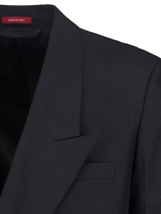 25FW 구찌 더블 브래스트 테크니컬 파나마 수트 자켓 849881 Z7AYA1000 Black - GUCCI