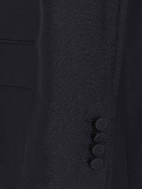 25FW 구찌 더블 브래스트 테크니컬 파나마 수트 자켓 849881 Z7AYA1000 Black - GUCCI