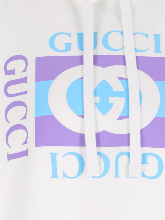 25FW 구찌 프린티드 코튼 후드 티셔츠 837935 XJHGJ9081 WHITE - GUCCI